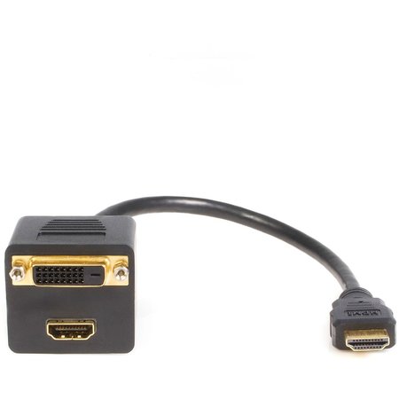 Startech.Com 1ft HDMI® Splitter Cable - HDMI to HDMI and DVI-D - M/F HDMISPL1DH